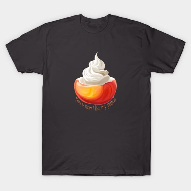 How I like my peach T-Shirt by Vixen Games